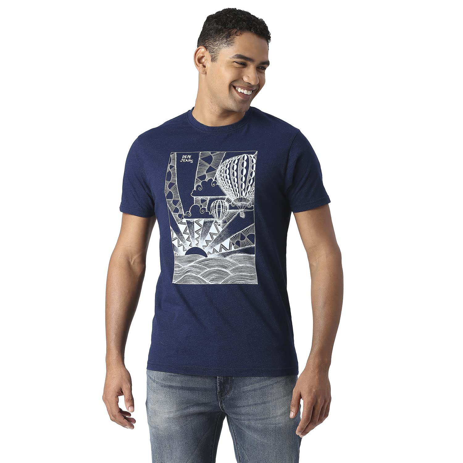 Pepe Jeans MenS Slim Fit T-Shirt (Pm509047561L_Indigo