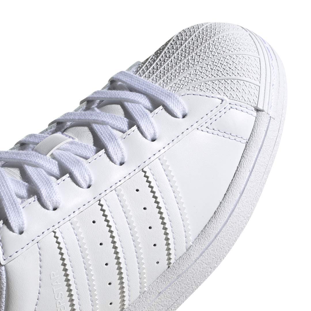 adidas Women's Superstar Sneaker, White/White/White, 8