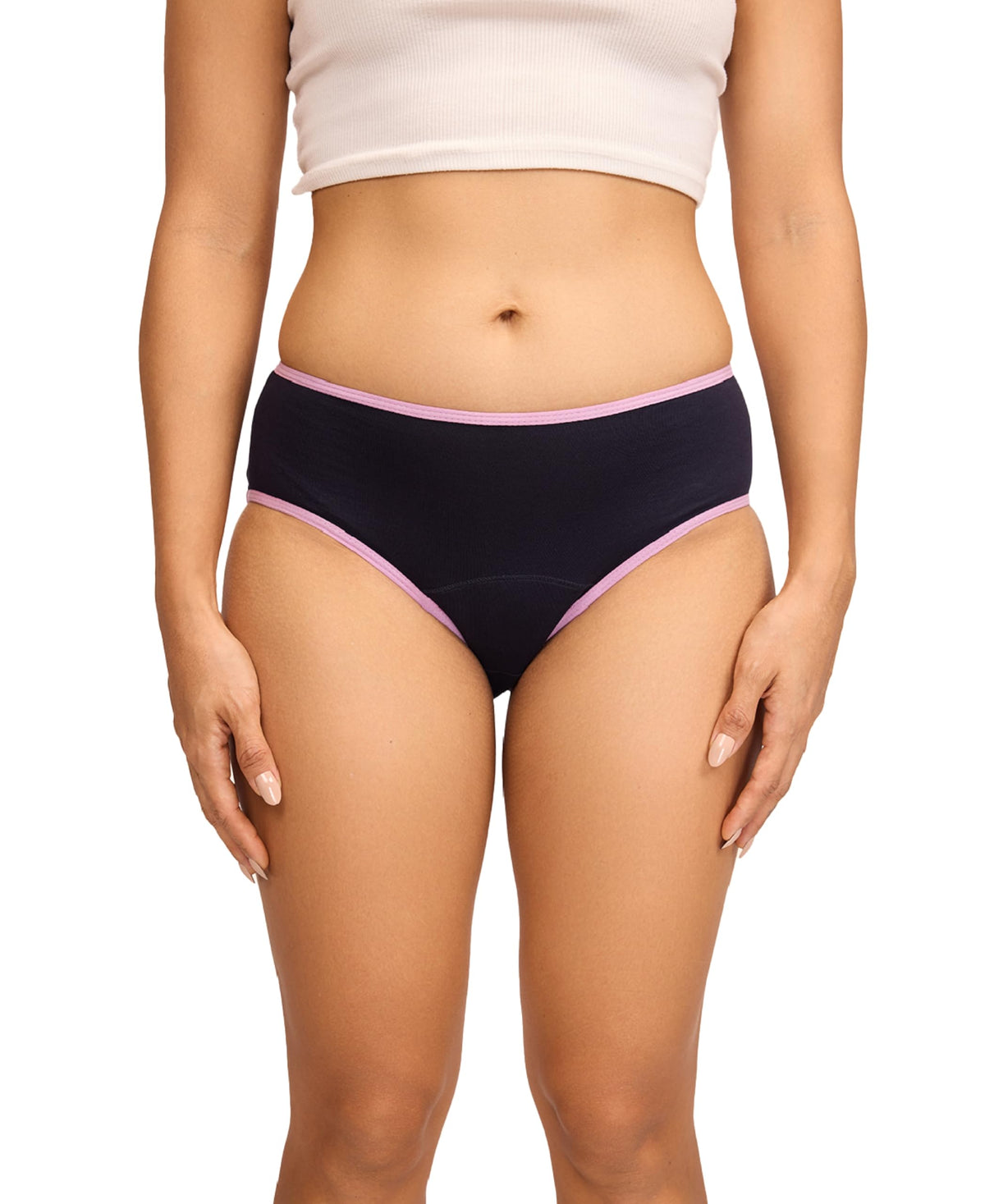 Nushu Teen Hipster (1416 Yrs) Reuseable Cotton Period Underwear For Girls, Leak Proof & Heavy Absorbency, Up To 4 Pads, 1224Hr 14-16
