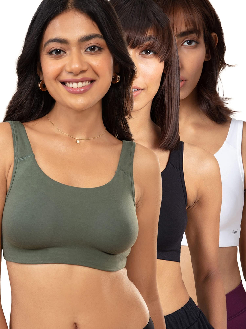 NYKD Soft Cup Easy Peasy Slip On Everyday Bra for Women, Wireless, Full Coverage, Support Shaper, Non Padded Sports Bra- NYB113,