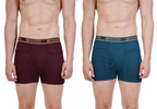 PRAKASAM COTTON -Marlow Mens 100% Pure Combed Cotton Outer Elastic Pocket Trunks (Pack of 2)