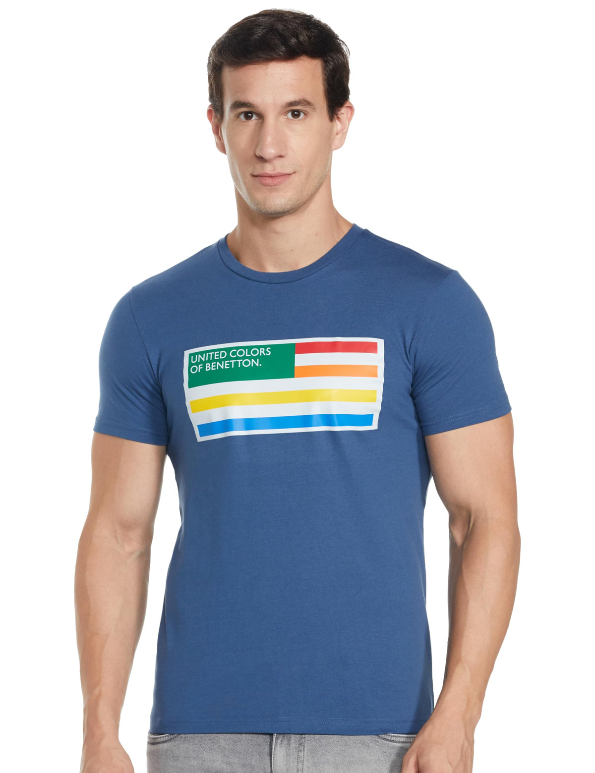 United Colors Of Benetton MenS Regular Fit TShirt (24P3P99J4215I_Multicolor