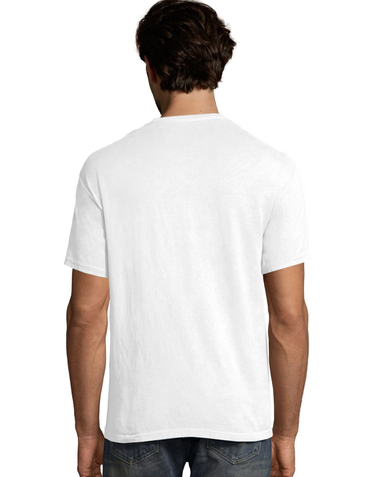 Mens garment-Dyed T-Shirt - BLAcK - S(D0102H7DA98)