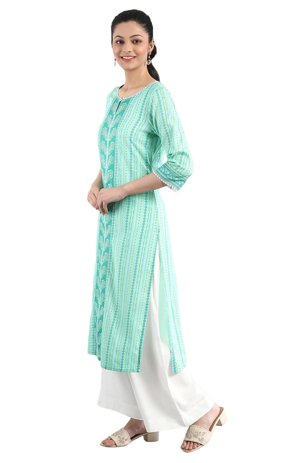 Aurelia Women'S Viscose Printed Regular Kurta