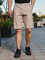 Thomas Scott Mens | Solid | Mid Rise | Light Weight | 4 Pockets | 100% Cotton | Casual | Chino | Shorts for Men (CCBS127_Khaki_