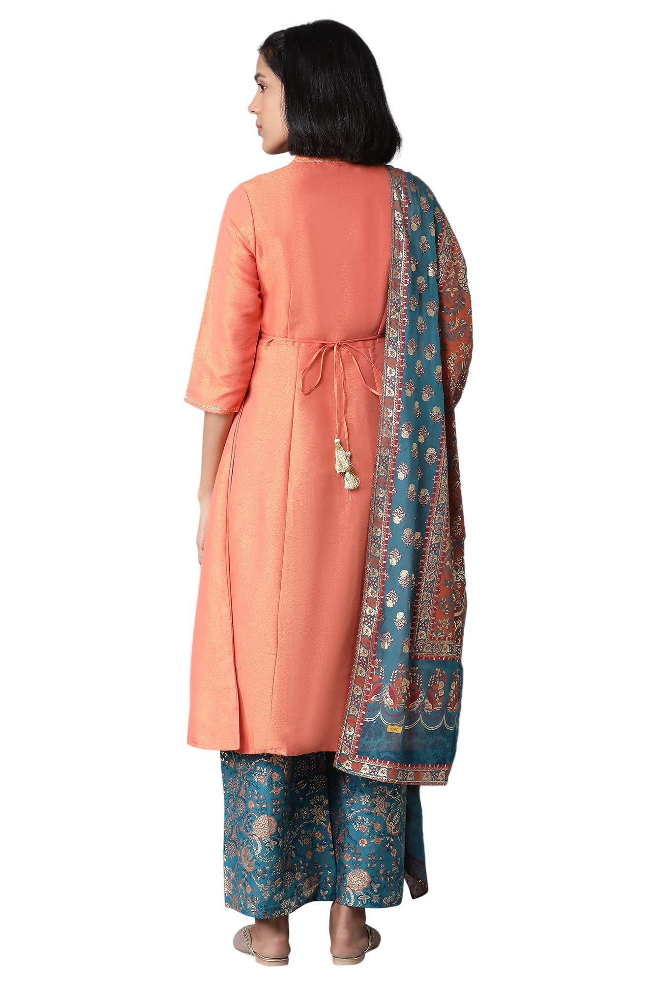 Aurelia Women'S Rayon Blend Kurta, Pants & Dupatta