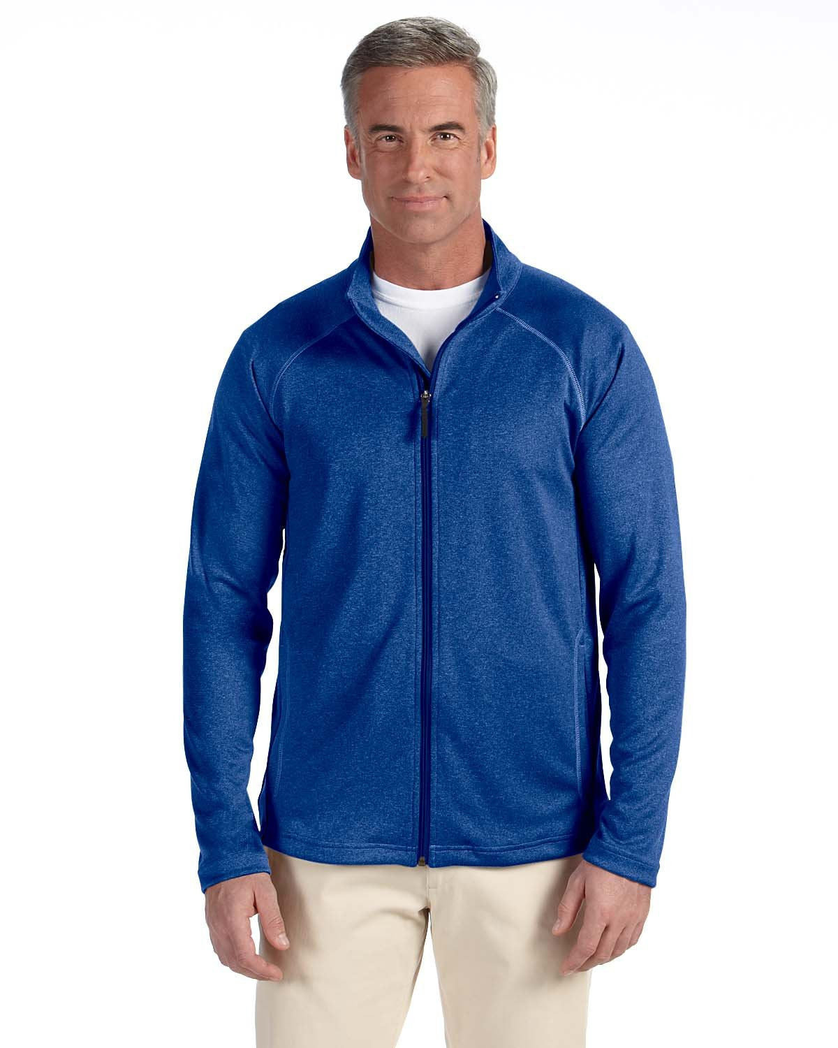 Mens Stretch Tech-Shell compass Full-Zip - DK gREY HEATHER - S(D0102H76K9X)