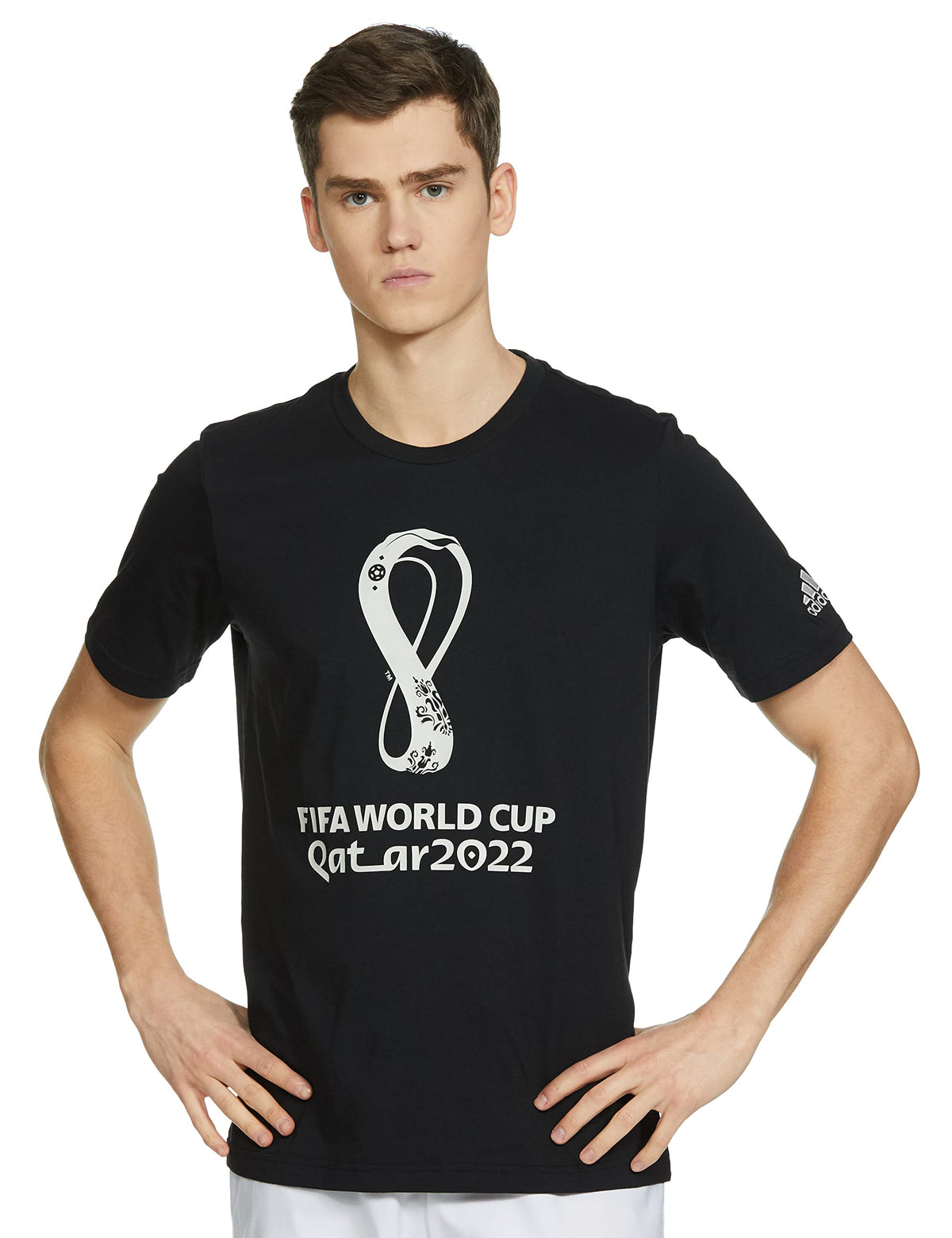 Adidas Men Cotton Oe Tee,Football TShirts,Black , Small