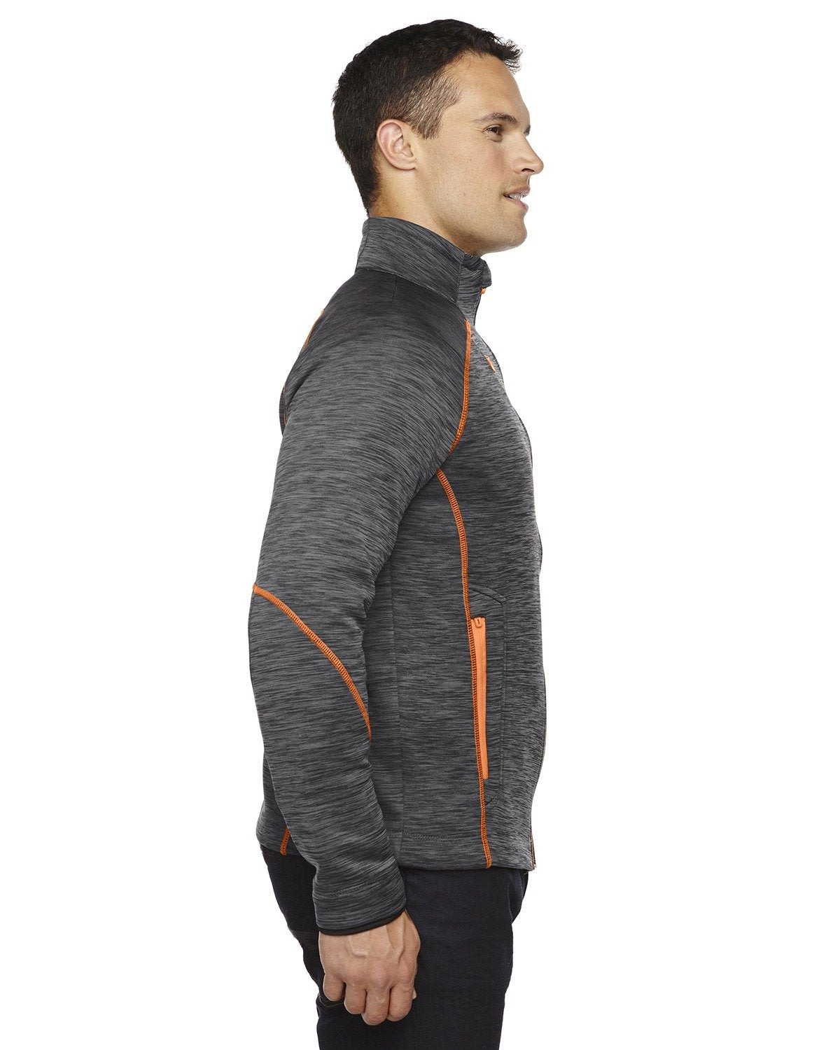 Mens Flux Mlange Bonded Fleece Jacket - cARBON OLY RED - S(D0102H7KNB6)