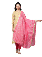 ANNI DESIGNER Womens Cotton Straight Printed Kurta with Pant & Dupatta (SHIPRA Light Green_S-Light Green_Small)