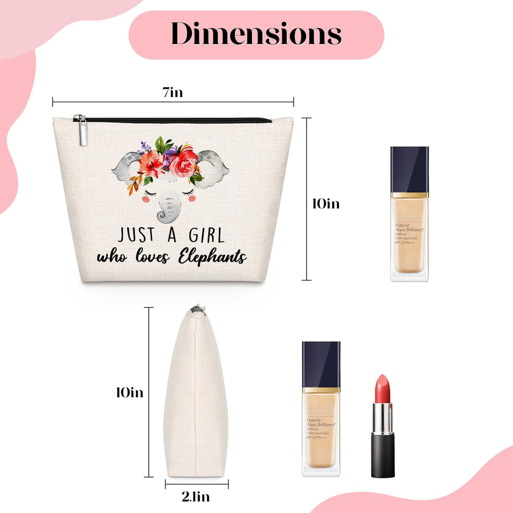 GevGuxLuo Elephants Gifts for Elephants Lover, Birthday Gift for Best Friend Sister, Elephant Accessories, Animal Lovers Makeup