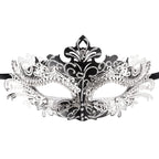 Couple Masquerade Metal Masks Venetian Halloween Costume Mask Mardi Gras Mask Cosplay Party Costume Ball Wedding Party Mask (Bla