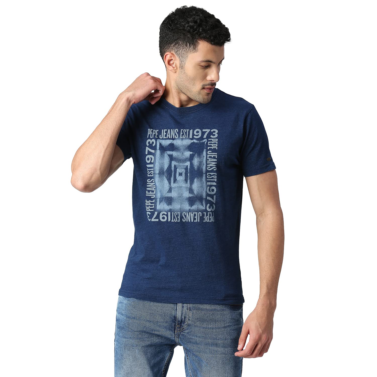 Pepe Jeans MenS Slim Fit T-Shirt (Pm509026561L_Indigo