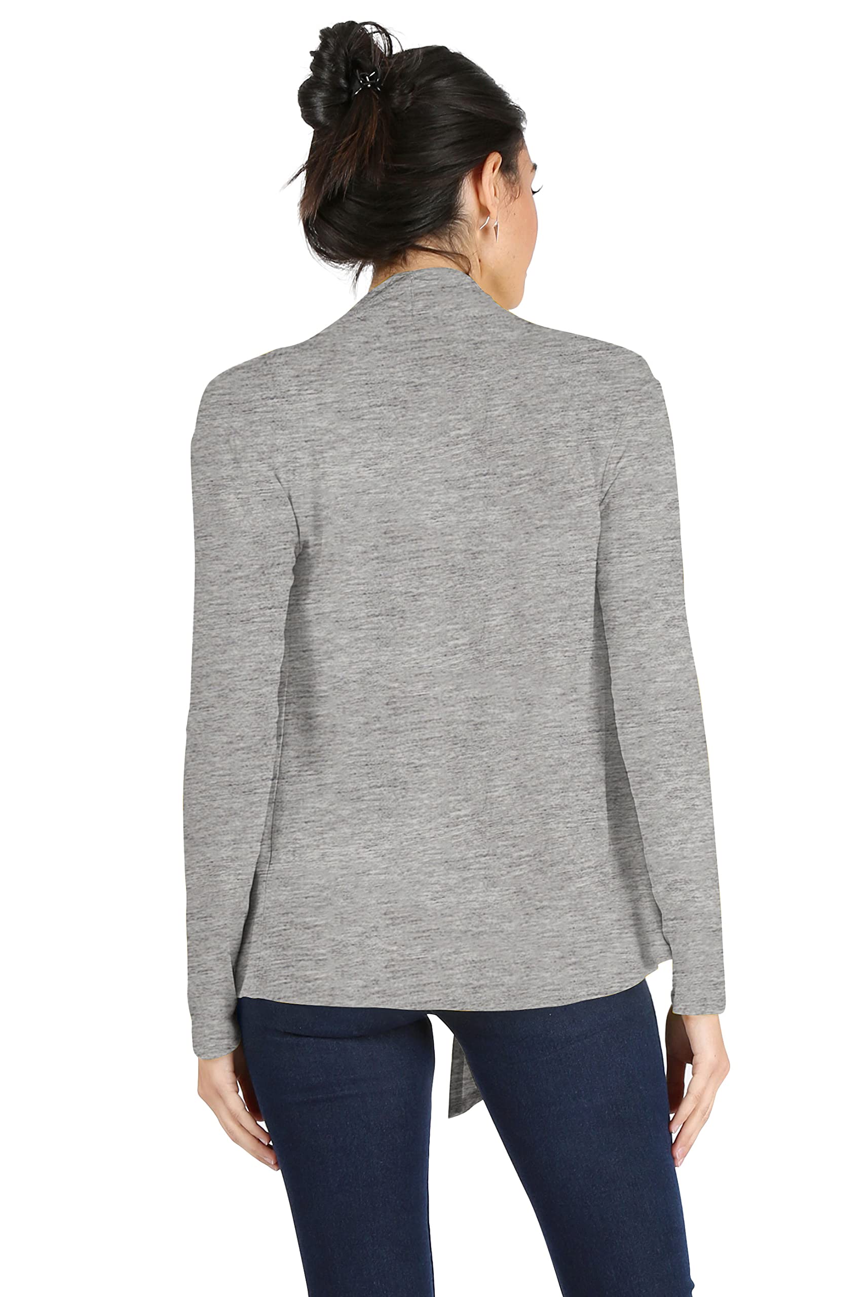 Simlu Heather Grey Cardigans for Women, Heather Grey Cardigan Plus Size and Reg, Heather Grey Lightweight Sweater Cardigan, XX-L