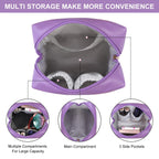 MAANGE Small Makeup Bag For Purse, Travel Cosmetic Bag Makeup Pouch PU Leather Portable Versatile Zipper Pouch For Women