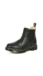 Dr. Martens Womens 2976 Leonore Fashion Boot, Black Burnished Wyoming, 8