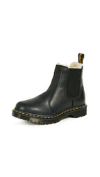 Dr. Martens Womens 2976 Leonore Fashion Boot, Black Burnished Wyoming, 8