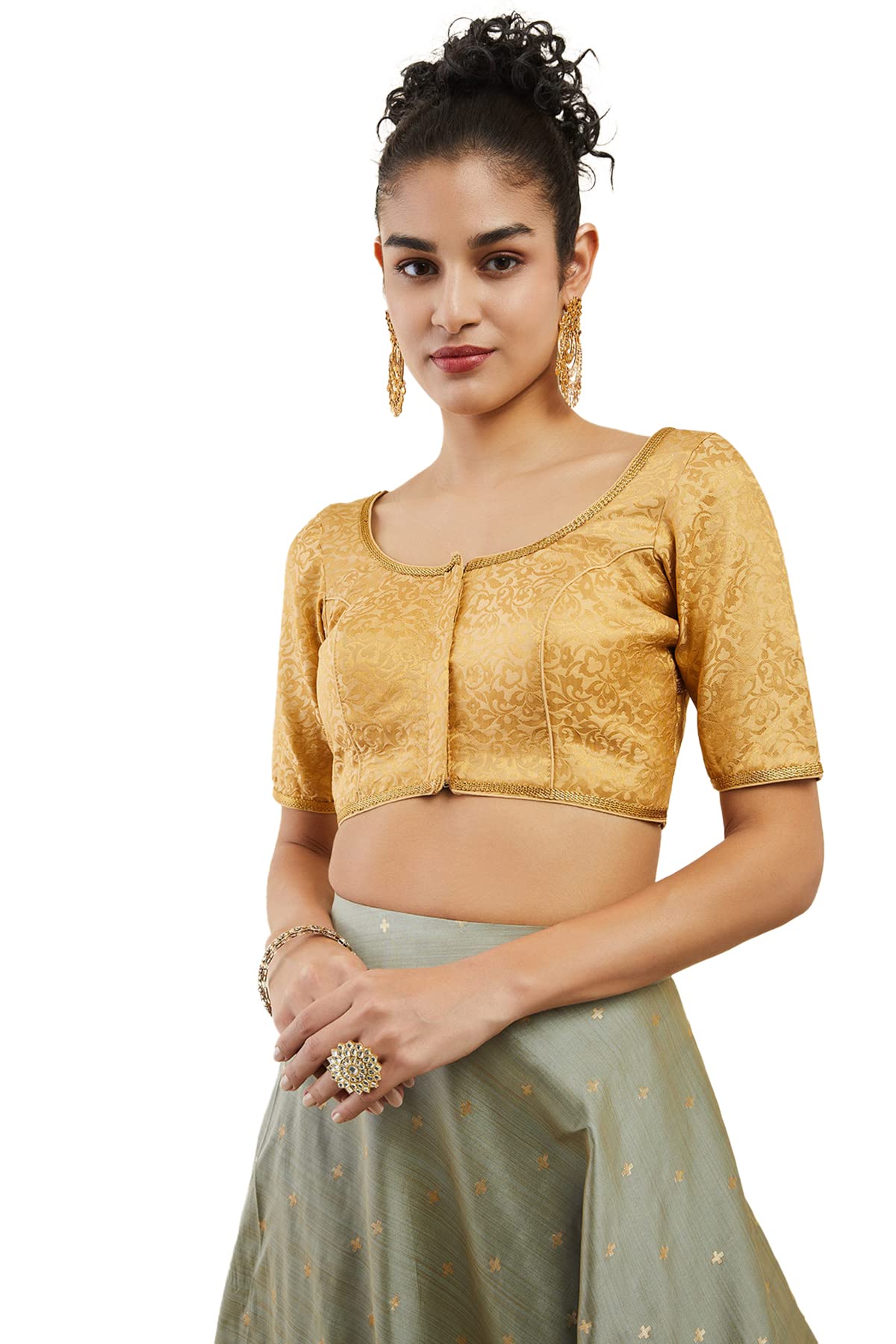 Soch Women Art Silk Blouse with Zari Brocade Weaving