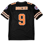 90s Football Jersey for Party,Bobby Boucher #9 The Waterboy Sandler 50th Anniversary Movie Football Jersey (Black, Medium)