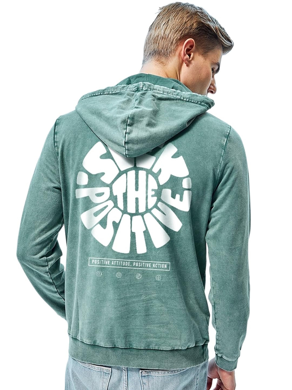 Bewakoof MenS Graphic Print Regular Fit Hoodies_625445_Green_S