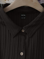 Sheetal Associates Polyester Solid Button Front Shirt Dress For Women || Roll Tab Sleeve & Collared Neck Flared Dress || Office