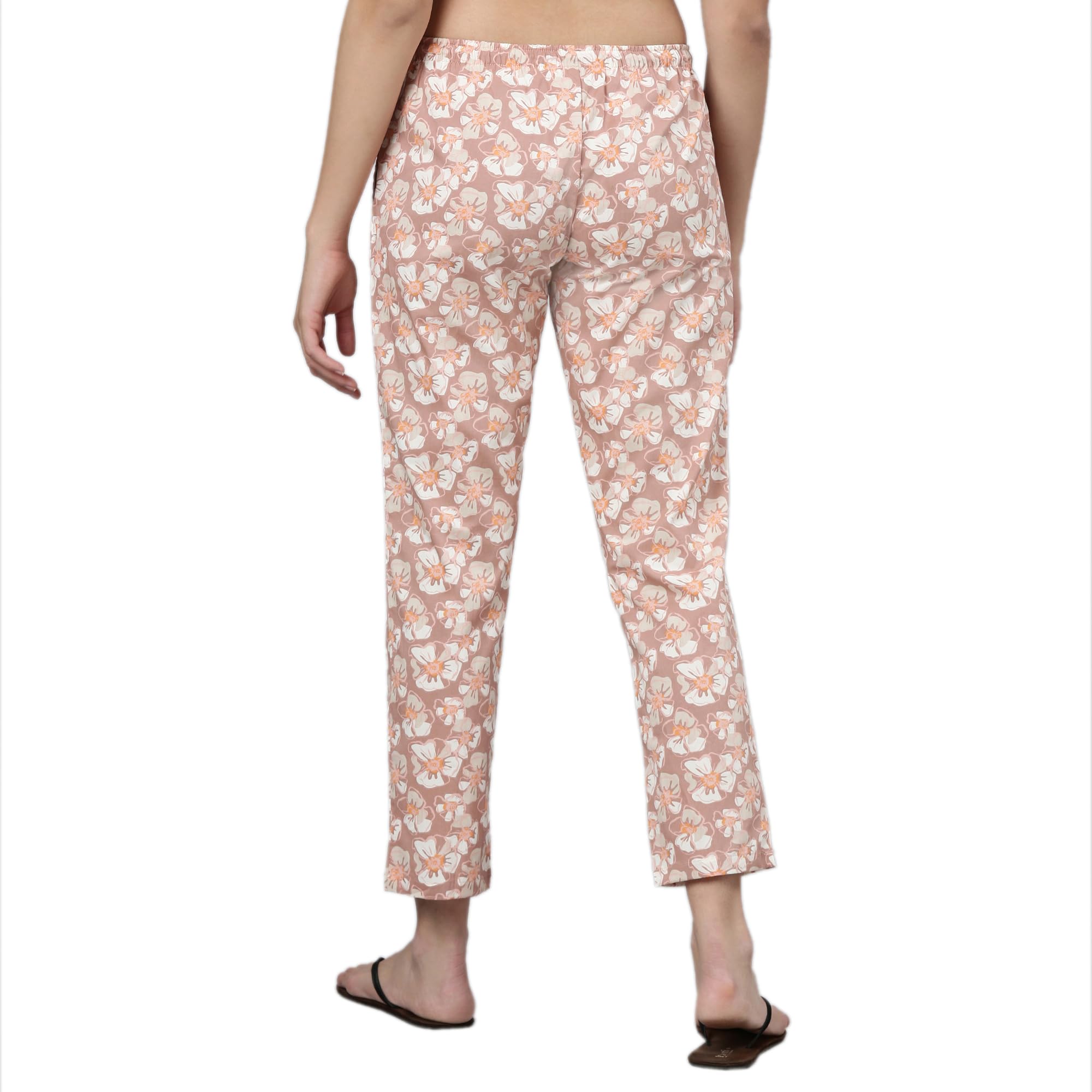 Enamor E4A5 Mid-Rise Straight Leg Pant for Women with Side Pockets