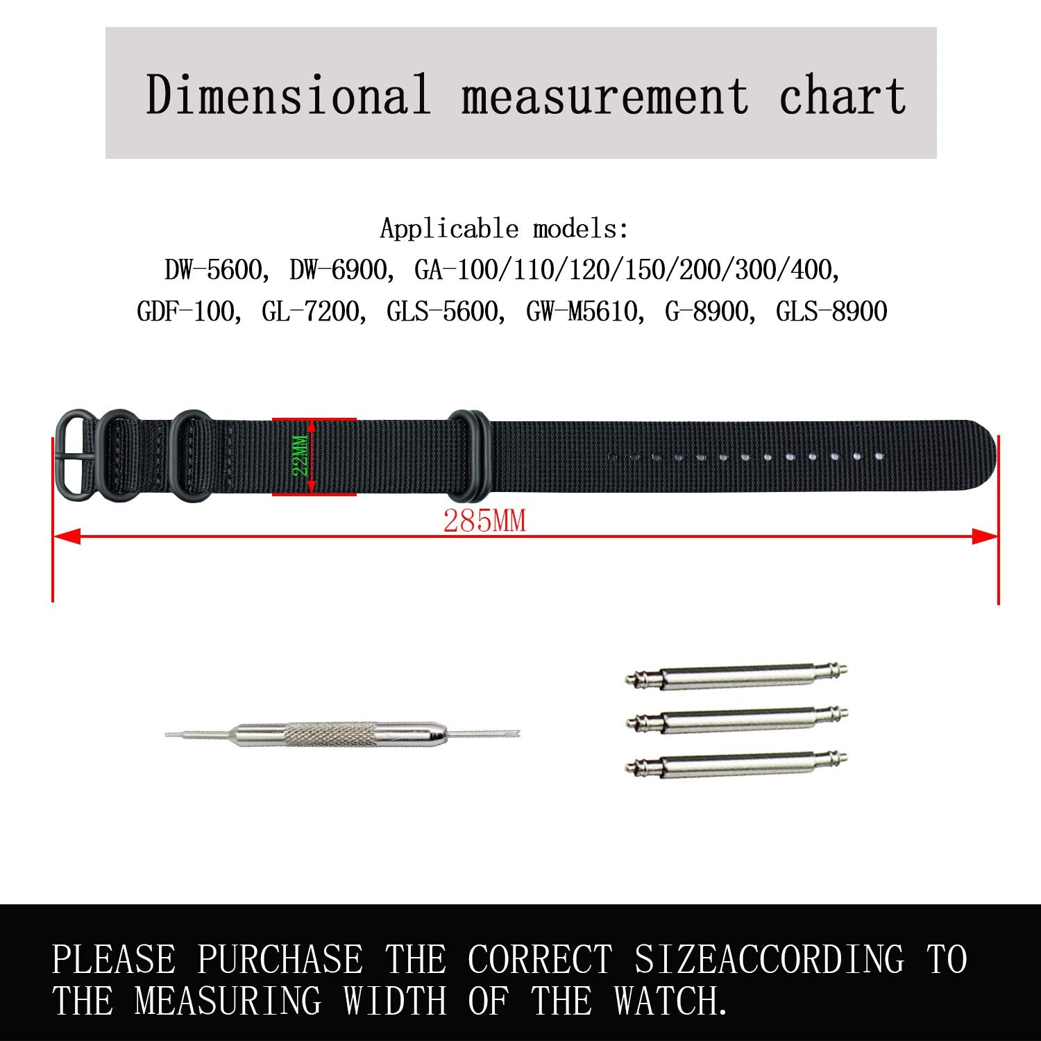 KHZBS Men's Nylon Watch Strap + Adapter for Casio G-shock GA100 GA110 G8900 GW6900 DW5600 G-5600E GWM-5610 GWX5600 Sports watch