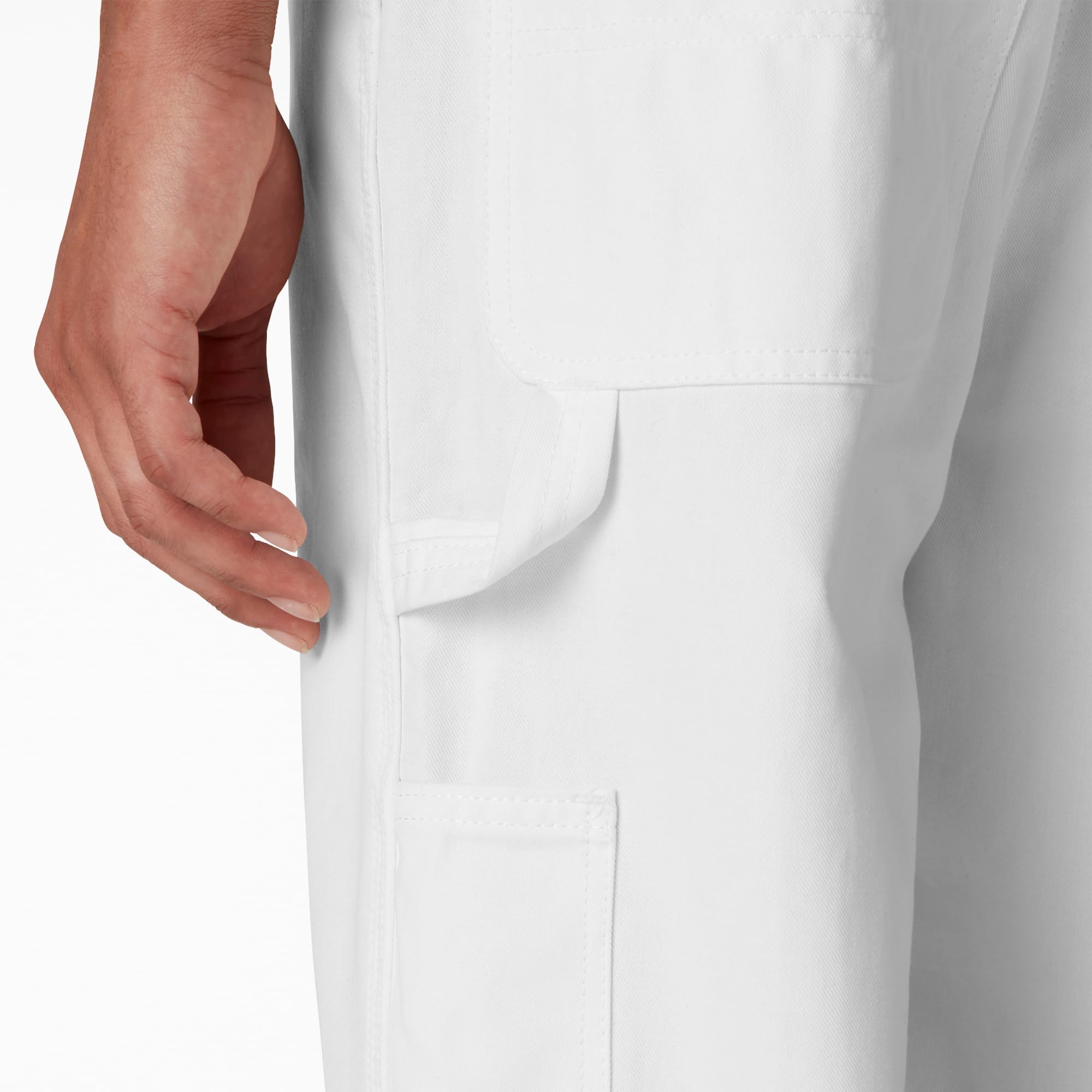 Dickies mens Painters Bib overalls and coveralls workwear apparel, White, 30W x 32L US