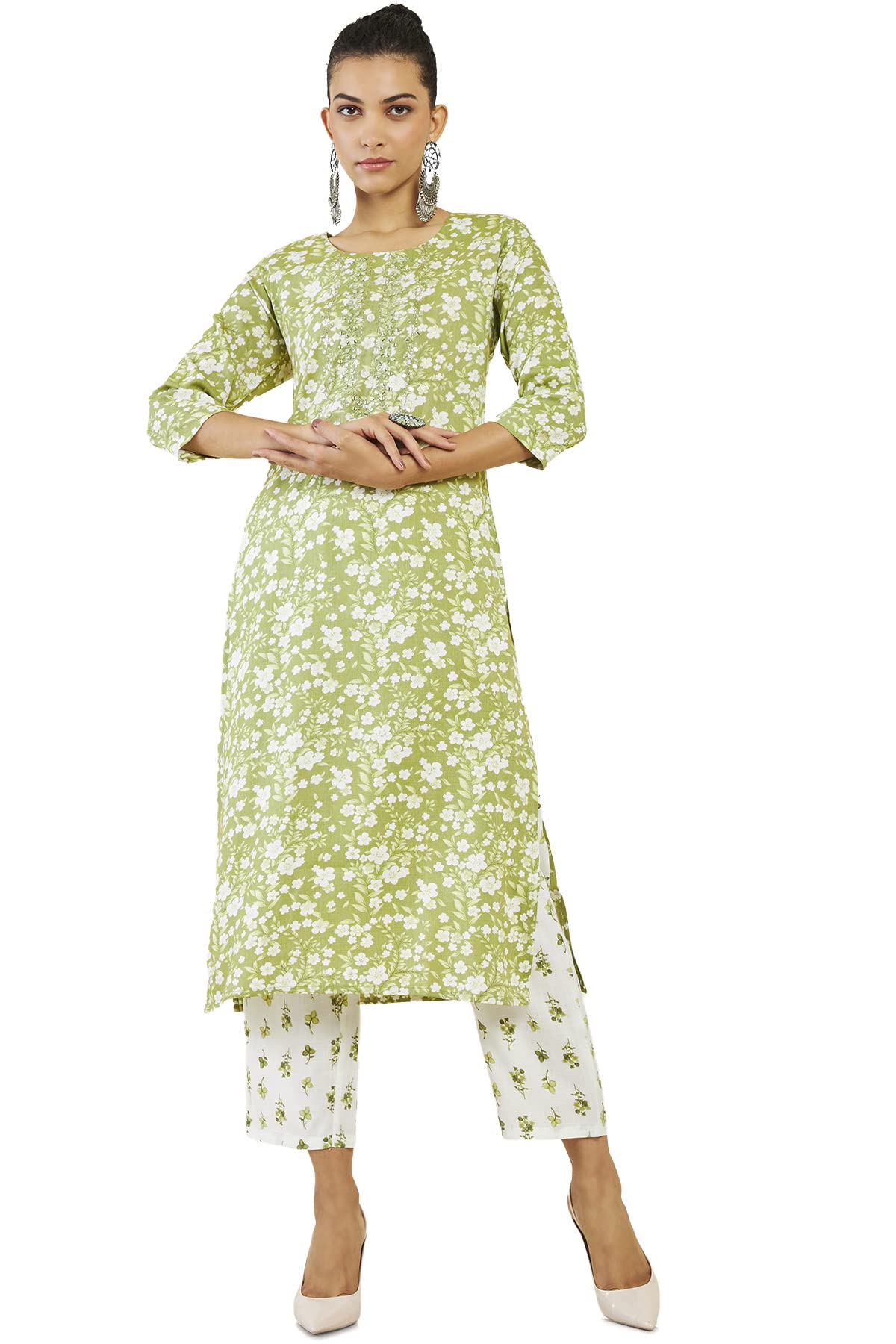 Soch Women Rayon Printed Kurta Set
