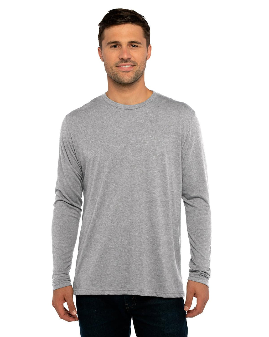 Mens Triblend Long-Sleeve crew - PREMIUM HEATHER - XS(D0102H7N582)