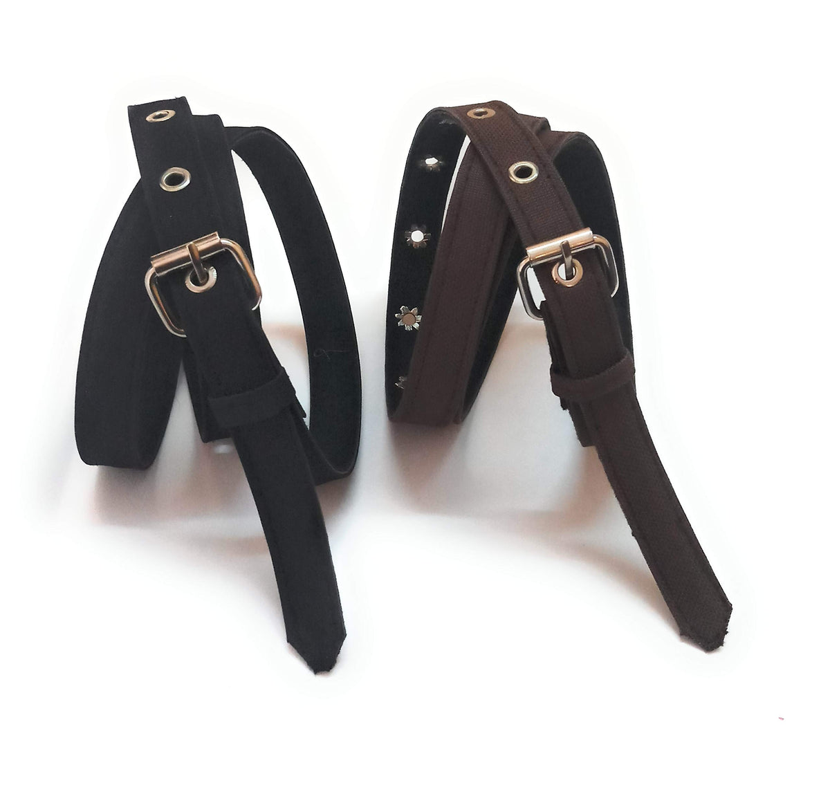 Generic Women Xxxl Oversize Plussize Longlasting Denim Material Jeans Belts Black And Dark Brown 2Pcs Combo 3