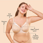 Enamor Womens Cotton Non-Padded Wire Free Everyday Bra Blue