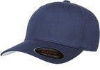 Flexfit Mens Cotton Twill Fitted Baseball Cap, Navy, Large-X-Large US