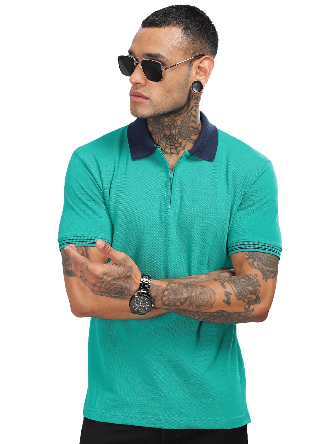 Adro Polo T Shirt for Men | Plain Polo T-Shirt | 100% Cotton Polo Tshirt | Regular Fit Polo| Available in Plus Size Polo| PN24-Z