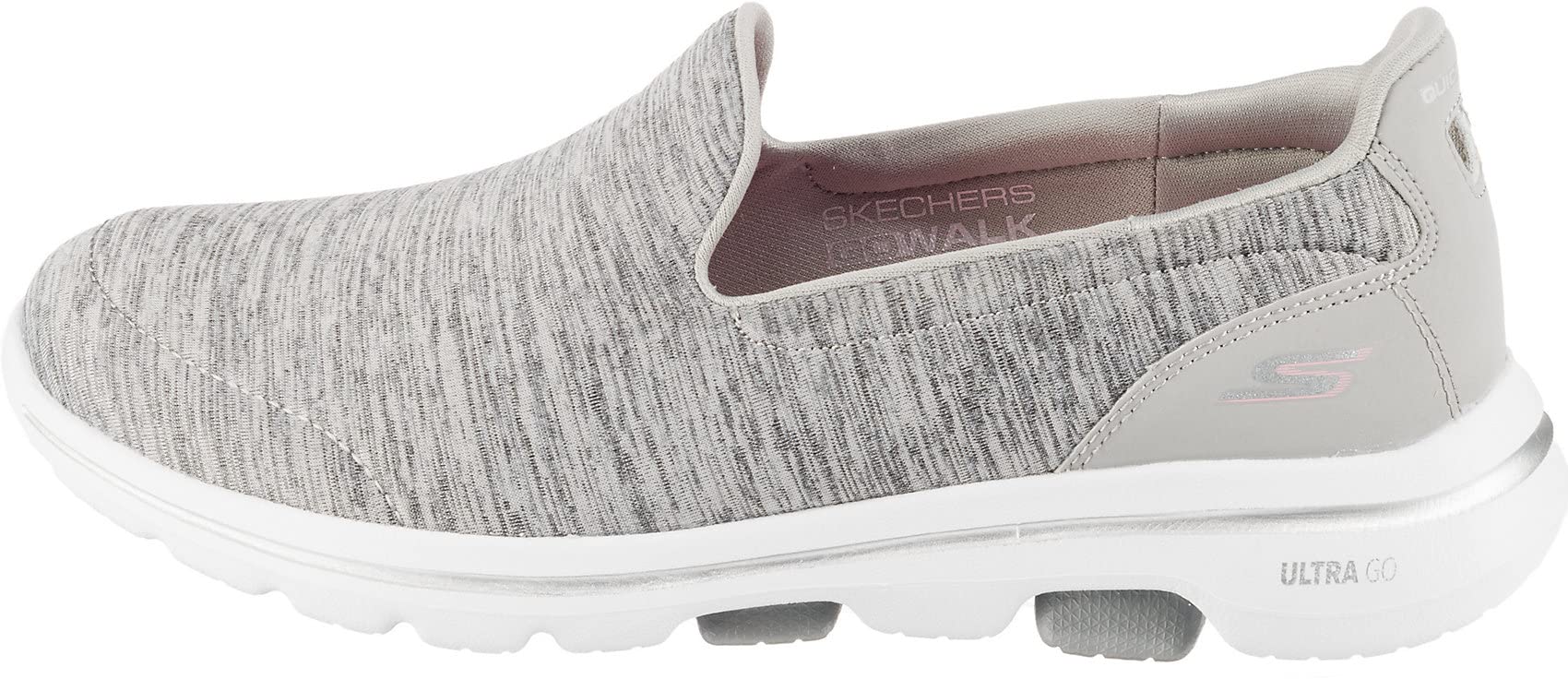 Skechers Women's Go Walk 5 Honor Sneaker, Grey, 7 Wide