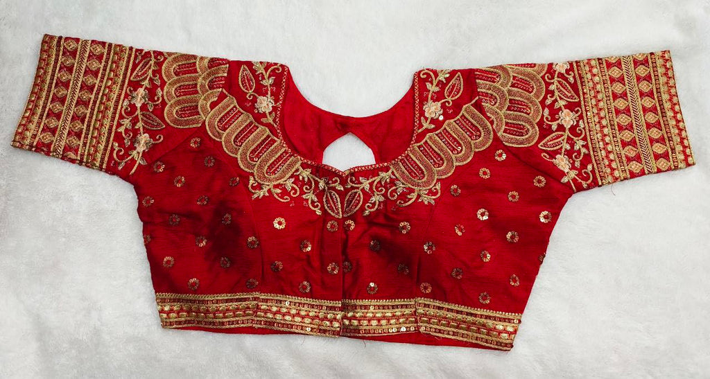 Vihu Fashion WomenS Readymade Blouse Embroidery Multi Heavy Coding Gold Thread Indian Ethnic Designer Stitched Bridal Saree Blo