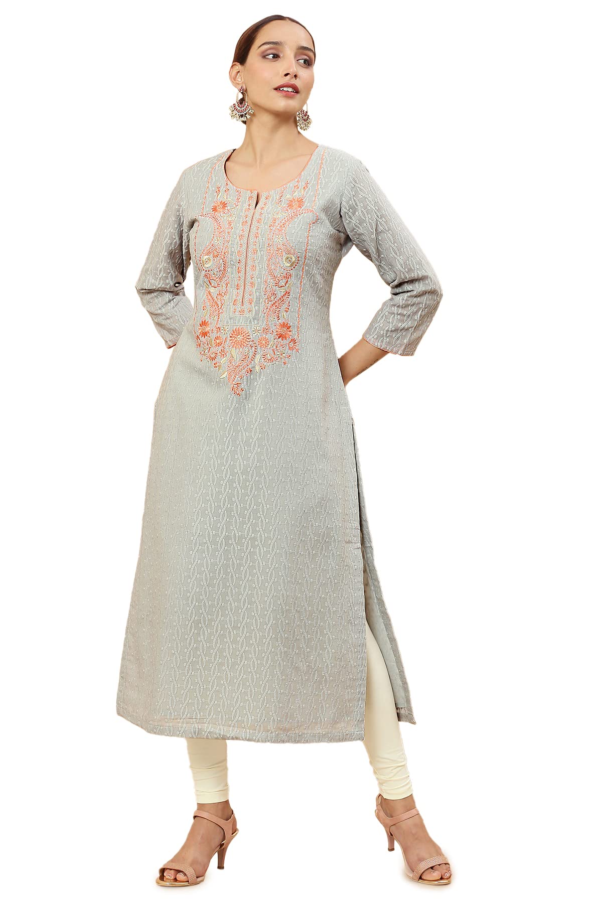 Soch Women Printed Round Neck Kurta