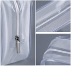Clear Plastic Zippered Toiletry Carry Pouch TSA Approved Toiletry Bag Portable Cosmetic Makeup Bag for Vacation, Bathroom and Or