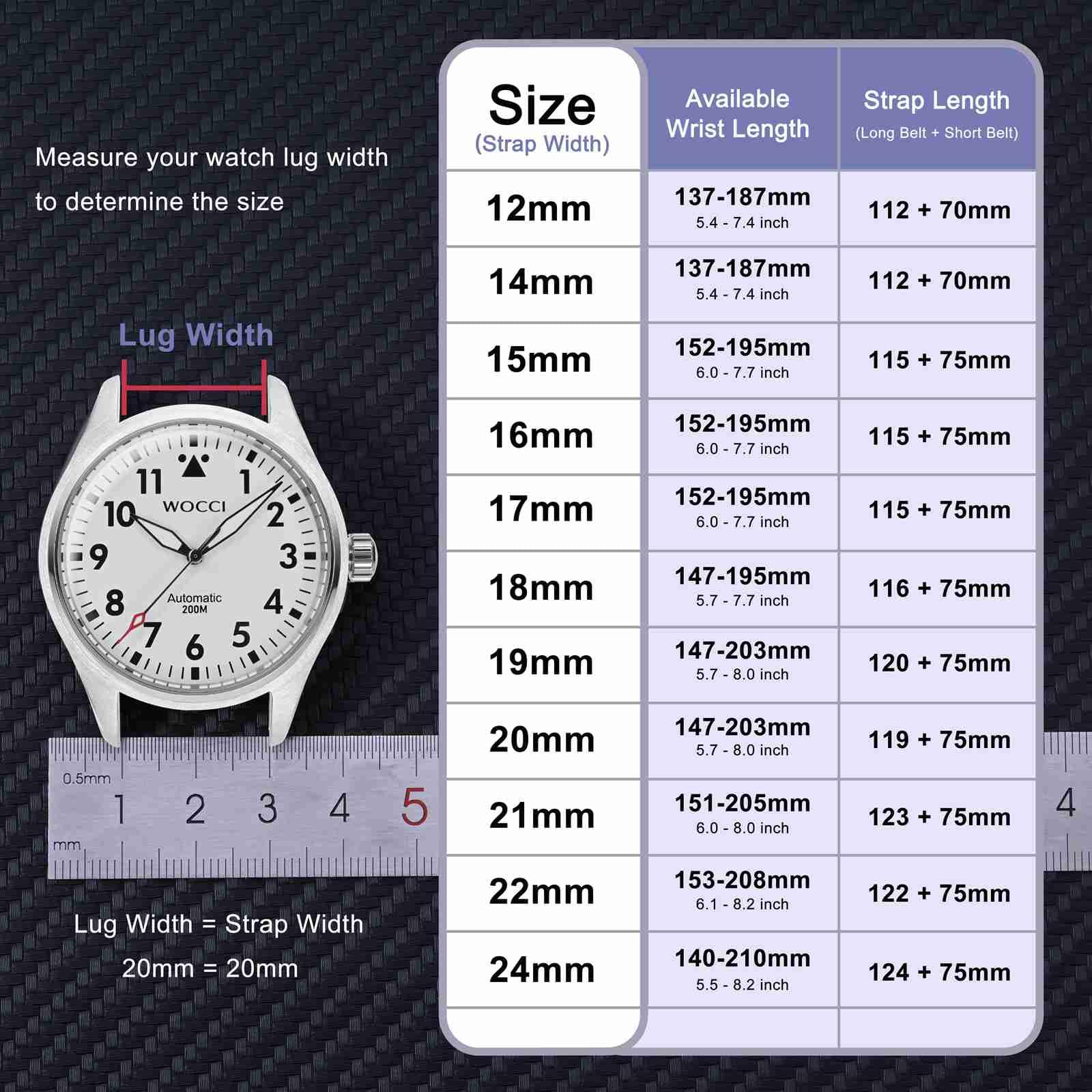 WOCCI 14mm Silicone Watch Band, Quick Release Rubber Replacement Strap with Black Stainless Steel Buckle (Christmas Red)