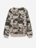 The Souled Store Official Batman : Comics Boys Long Sleeves Round Neck Color Blocked Regular Fit Cotton Sweatshirts Grey
