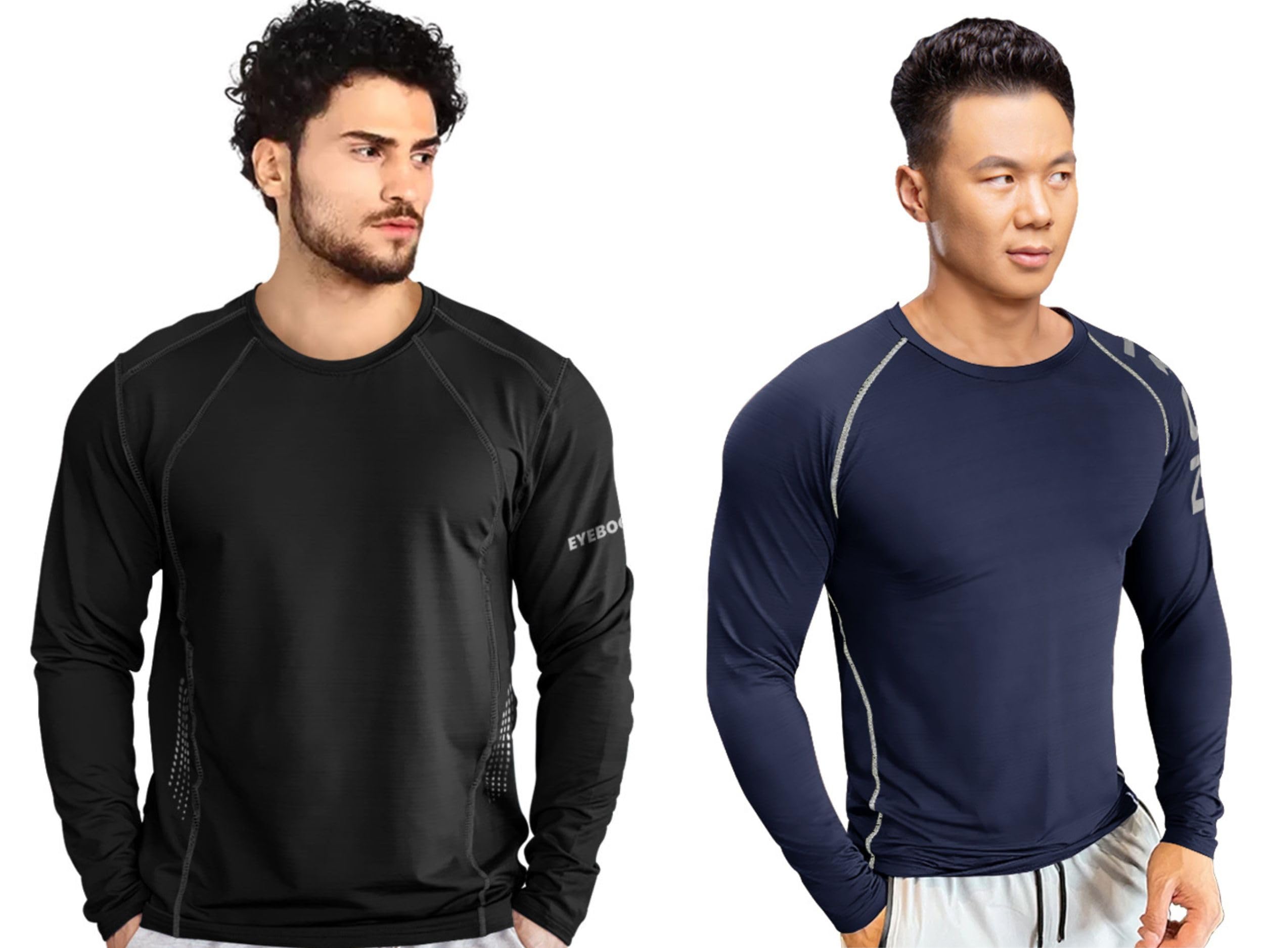 Noble Monk MenS Regular Fit T Shirt (Combo Pack Of 2) |Full Sleeves |Round Neck |Casual Tshirt For Men