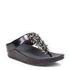 FitFlop DR7090-050 Rumba Beaded Toe-Post Sandals All Black US07