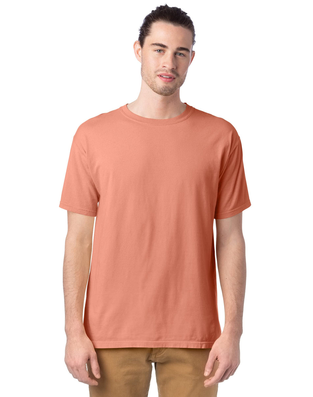 Mens garment-Dyed T-Shirt - BLAcK - S(D0102H7DA8X)
