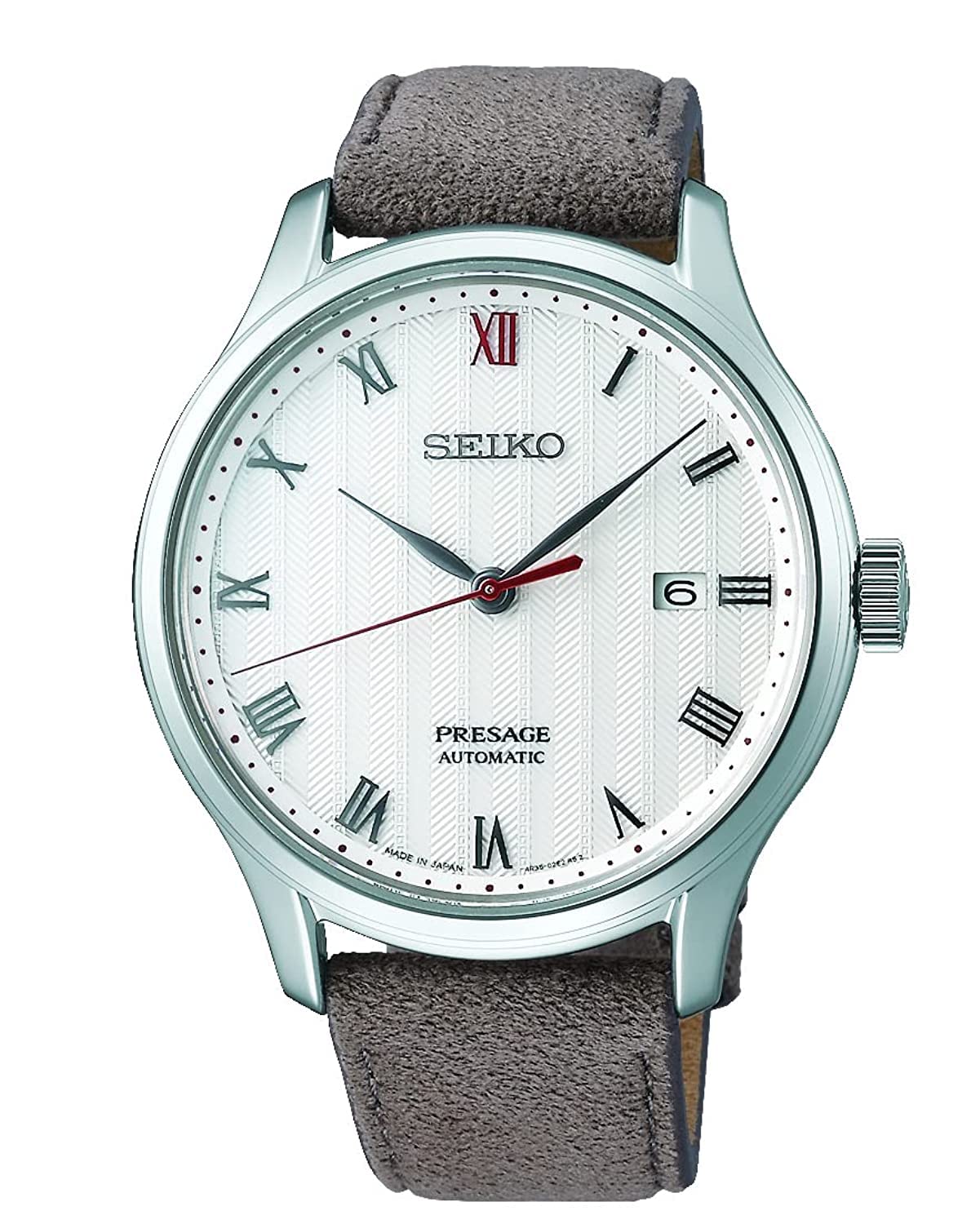 Seiko Presage Zen Garden White Dial Leather Strap Automatic SRPG25 SRPG25J1 SRPG25J Men's Watch