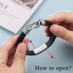 JoycuFF Birthday Gifts for Son, Son Birthday Gift from Mom To My Sons Bracelet from Dad, Christmas Anniversary Mother And Son Kn