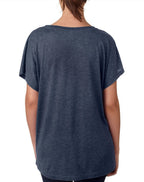 Ladies Triblend Dolman T-Shirt - INDIgO - 3XL(D0102H7NR18)
