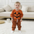 LIOMENGZI Infant Baby Boy Halloween Pants Outfits Long Sleeve Shirts Pumpkin Sweatshirt Pants Infant Boys Fall Winter Clothes Se