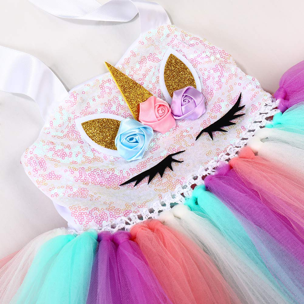 Tutu Dreams Unicorn Dress Girls Dress Up Clothes for Play Rainbow Pink Tutu Birthday Outfit Easter Gifts Party Favors Decoration