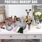 Weewooday 4 Pcs Mesh Makeup Bag Mesh Cosmetic Bag Travel Toiletry Bag Pouch with Zipper Mini Portable Makeup Cosmetic Travel Toi