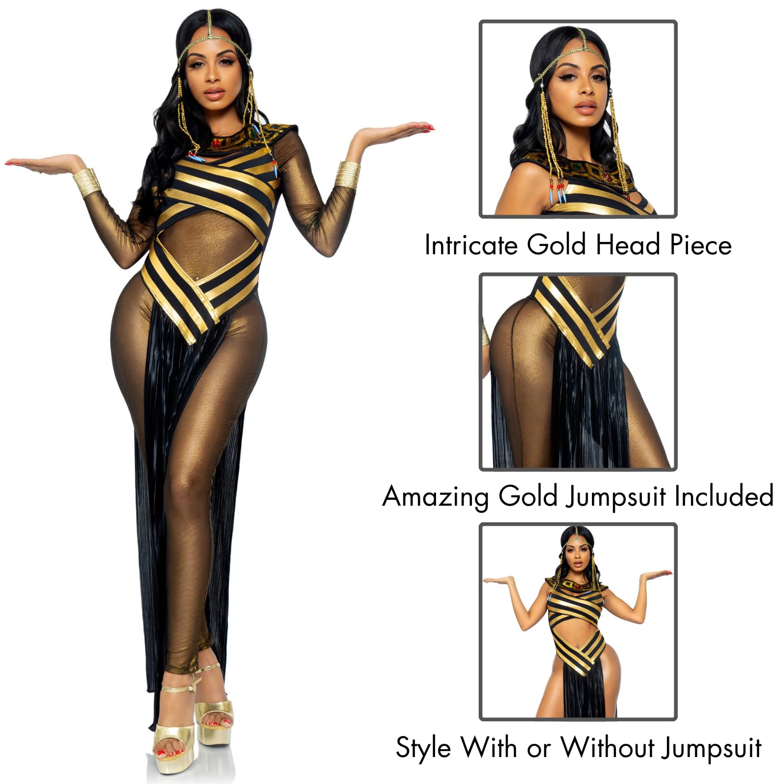 3PC.Nile Queen catsuit dress w